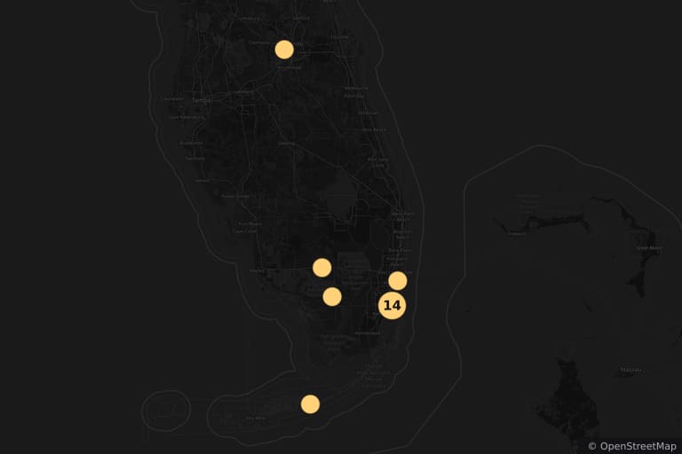 Mapa de los lugares de rodaje de 2 Fast 2 Furious: A todo gas 2 (2003)