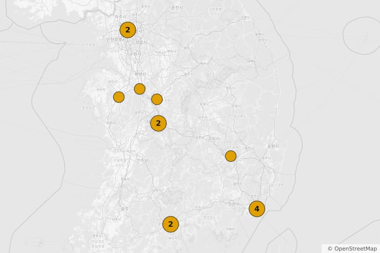 Mapa miejsc kręcenia filmu Zombie Express (2016)