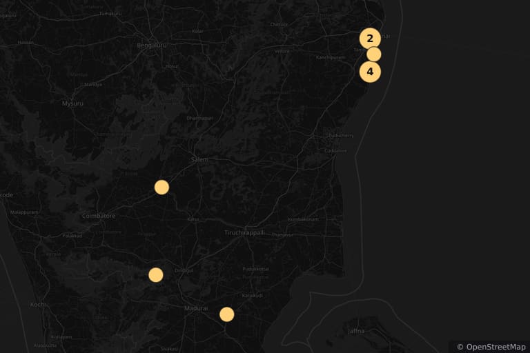 Map of the filming locations of Jana Nayagan (2026)