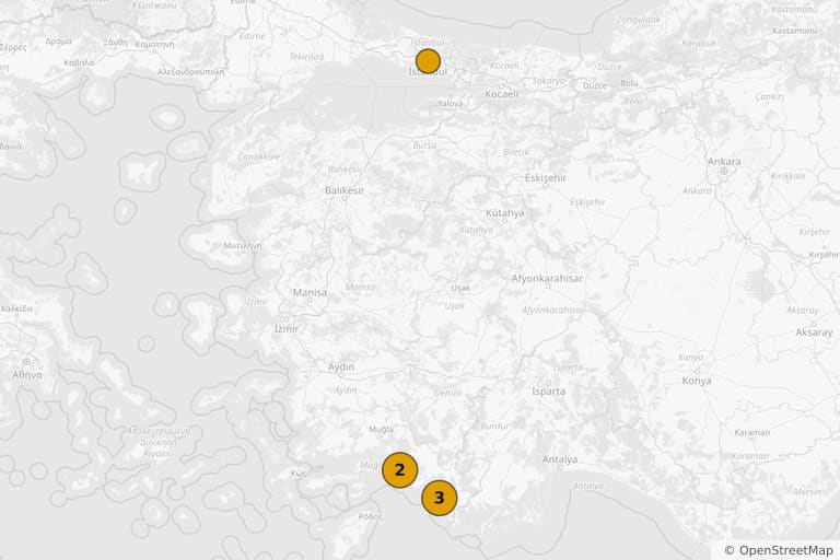 Mapa dos locais de filmagem de Aftersun (2022)