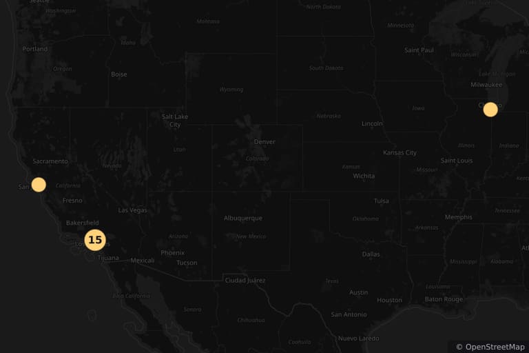 Carte des lieux de tournage de American Pie : Marions-les ! (2003)