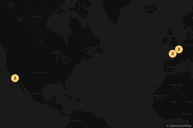 Mapa miejsc kręcenia filmu Americano (2011)