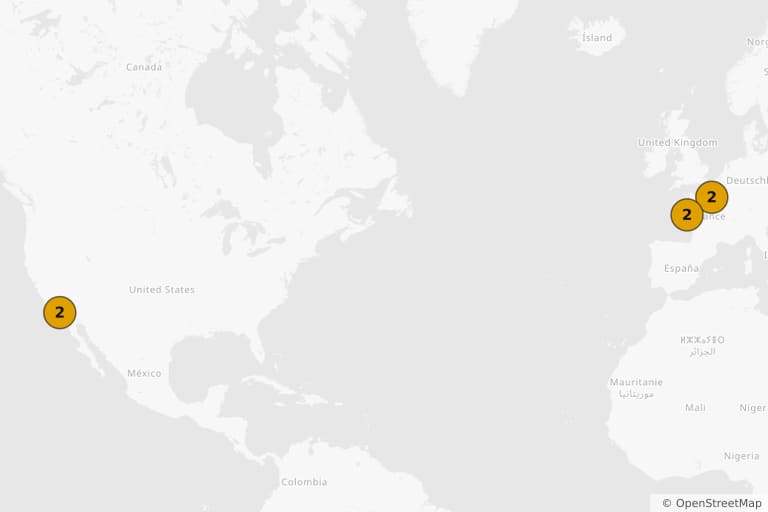 Mapa miejsc kręcenia filmu Americano (2011)