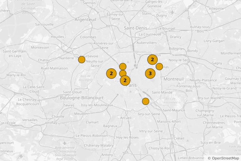 Carte des lieux de tournage de Andy (2019)