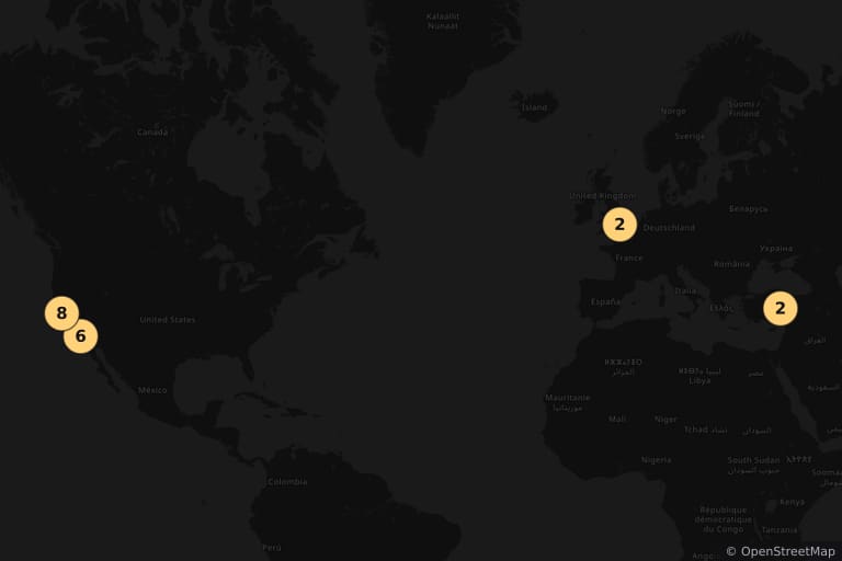 Mapa miejsc kręcenia filmu Ant-Man i Osa: Kwantomania (2023)