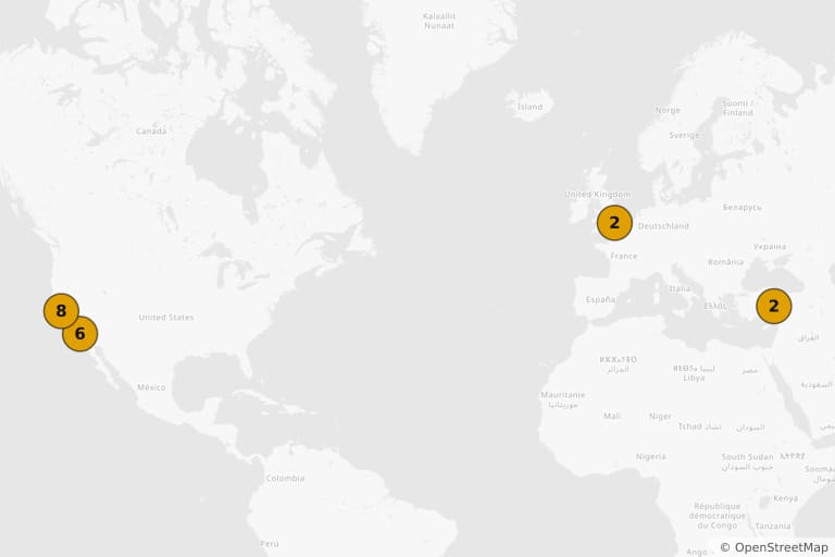 Mapa miejsc kręcenia filmu Ant-Man i Osa: Kwantomania (2023)