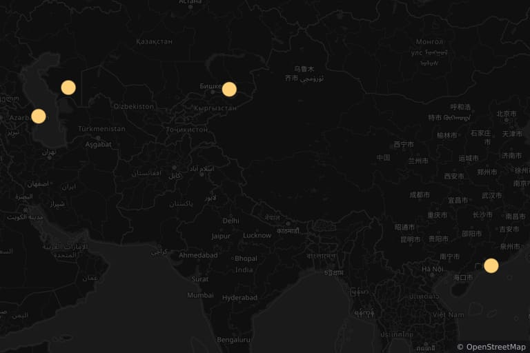 Map of the filming locations of Armour of God IV: Ultimatum