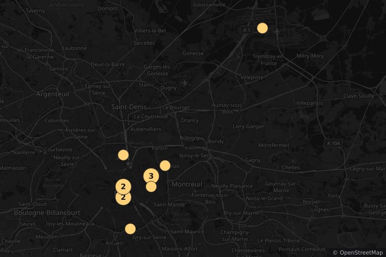 Mappa dei luoghi delle riprese di Black Mic Mac (1986)