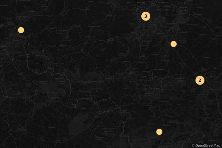 Mapa miejsc kręcenia filmu Człowiek pogryzł psa (1992)