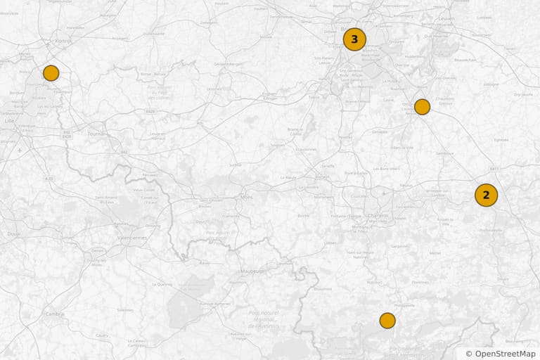 Mapa miejsc kręcenia filmu Człowiek pogryzł psa (1992)