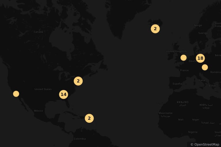 Carte des lieux de tournage de Captain America : Civil War (2016)