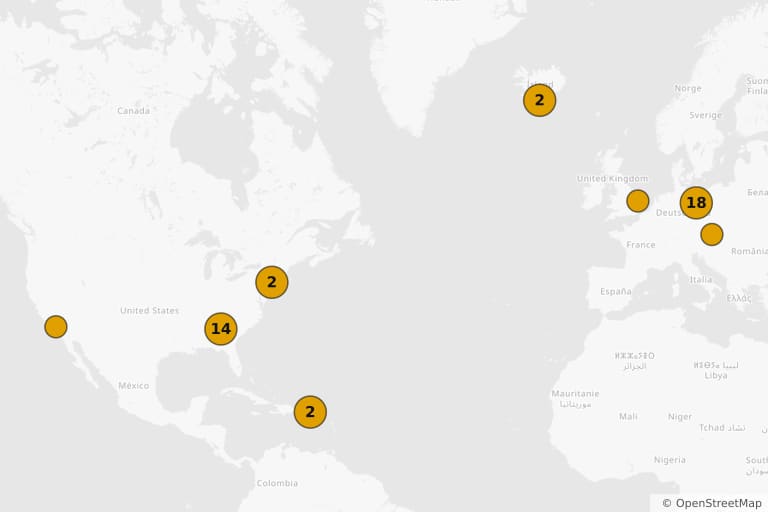 Carte des lieux de tournage de Captain America : Civil War (2016)