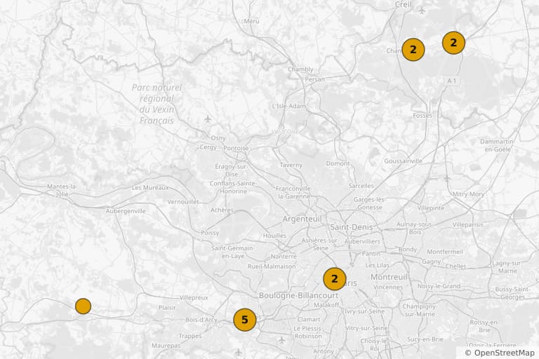 Map of the filming locations of How I Killed My Father (2001)