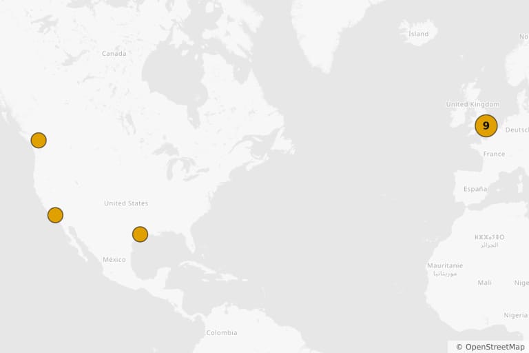 Kaart van de filmlocaties van Deadpool & Wolverine (2024)