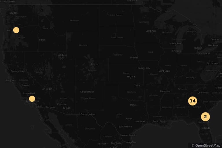 Carte des lieux de tournage de Doctor Sleep (2019)