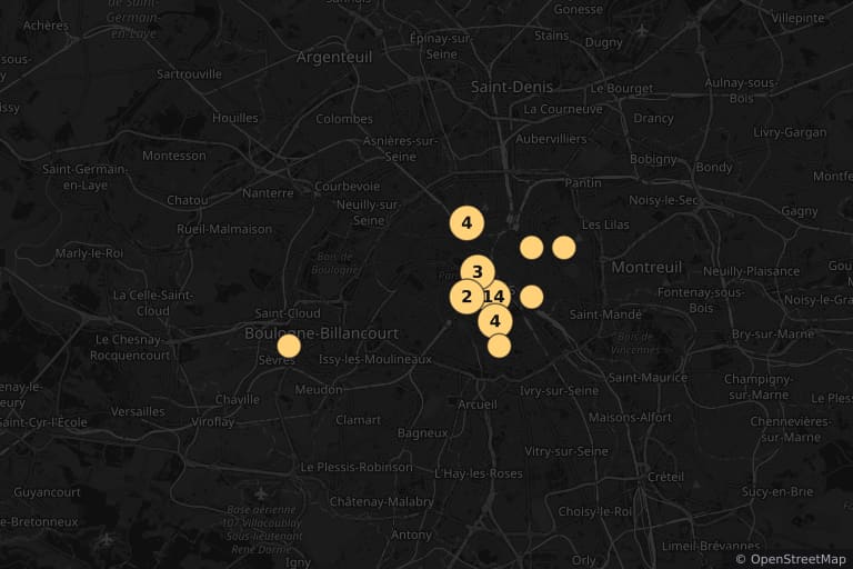 Mapa miejsc kręcenia filmu Drôles d'oiseaux (2017)