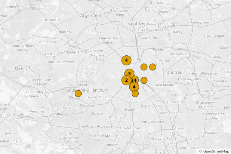 Mapa miejsc kręcenia filmu Drôles d'oiseaux (2017)