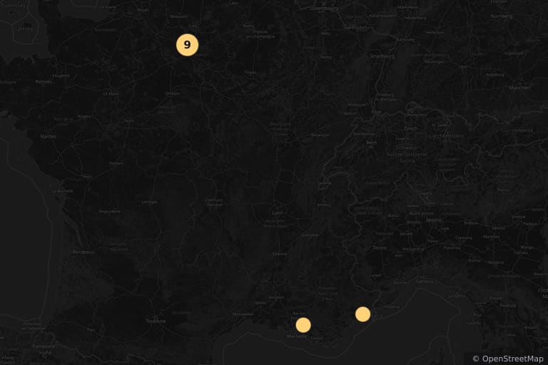 Mapa dos locais de filmagem de Du mouron pour les petits oiseaux (1963)