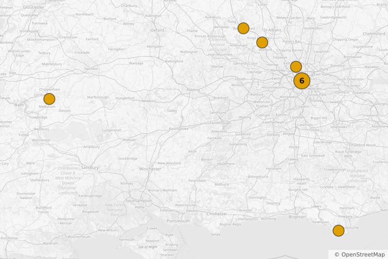 Map of the filming locations of Fantastic Beasts: The Crimes of Grindelwald (2018)