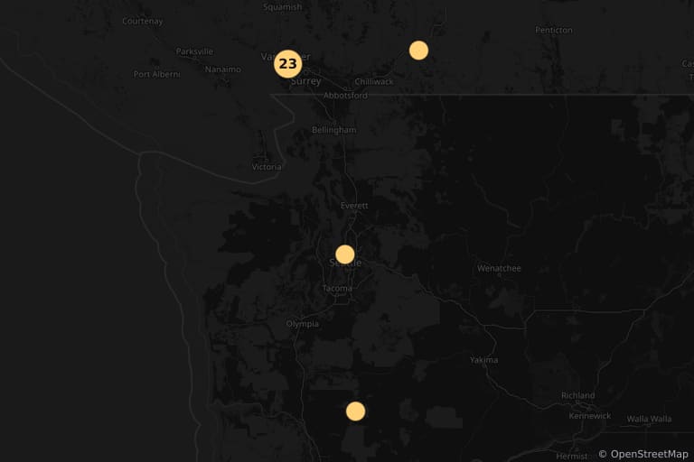 Mapa dos locais de filmagem de Cinquenta Tons Mais Escuros (2017)