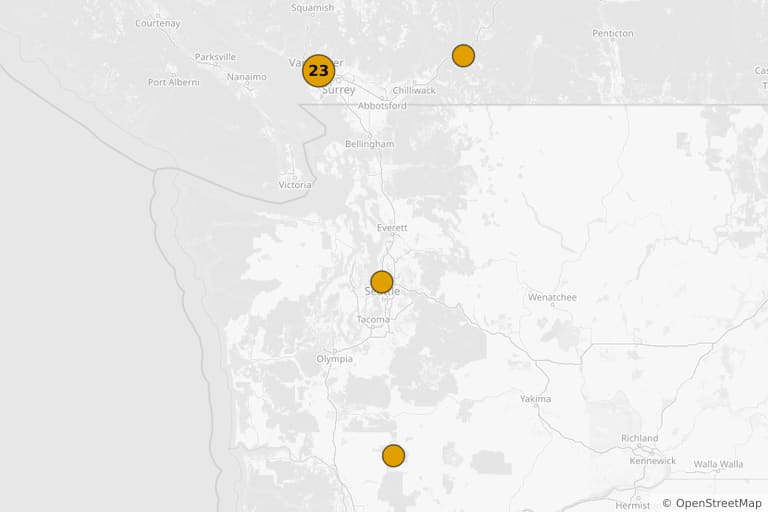 Mapa dos locais de filmagem de Cinquenta Tons Mais Escuros (2017)