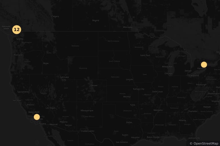 Map of the filming locations of Freddy vs. Jason (2003)