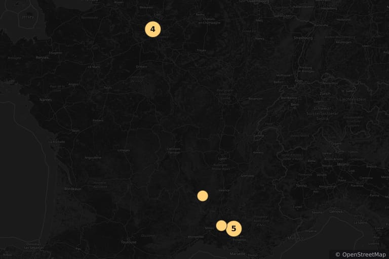 Mapa miejsc kręcenia filmu Gazon maudit (1995)