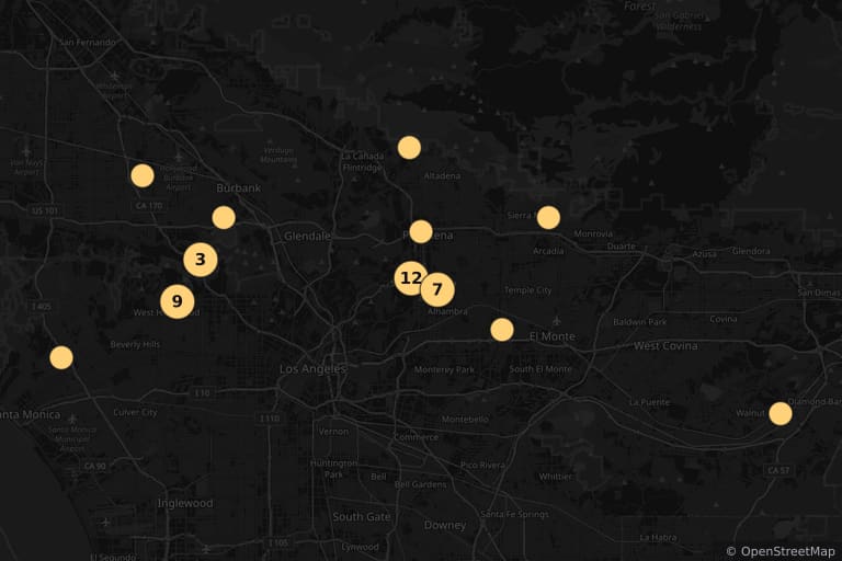 Mappa dei luoghi delle riprese di Halloween - La notte delle streghe (1978)