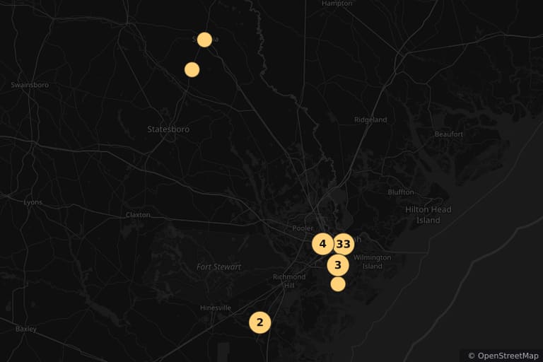 Mapa miejsc kręcenia filmu Halloween. Finał (2022)
