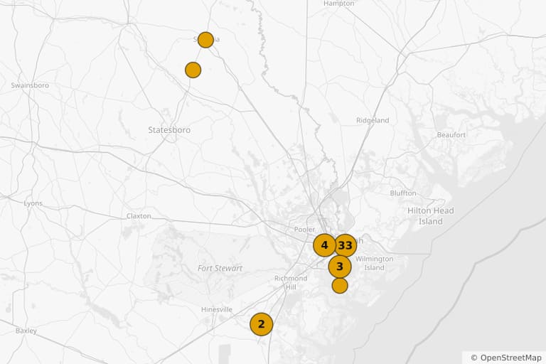 Mapa miejsc kręcenia filmu Halloween. Finał (2022)