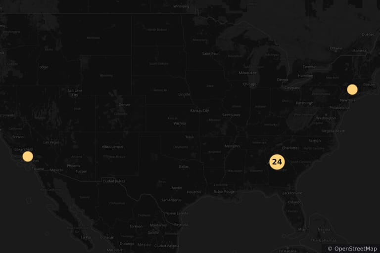Mapa dos locais de filmagem de H2: Halloween 2 (2009)