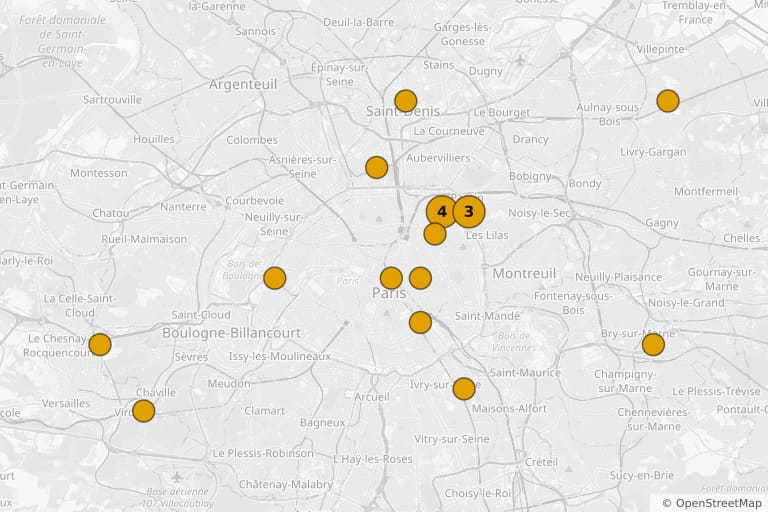 Mapa de los lugares de rodaje de Especiales (2019)