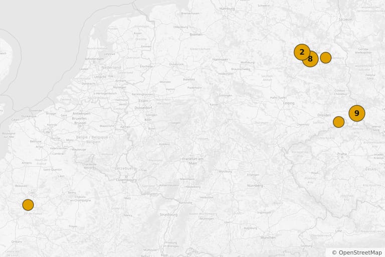 Mapa miejsc kręcenia filmu Bękarty wojny (2009)