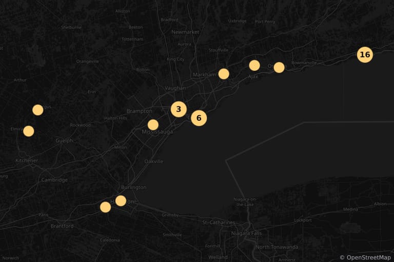 Map of the filming locations of It Chapter Two (2019)