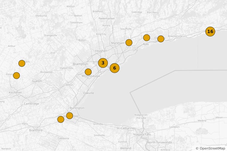 Map of the filming locations of It Chapter Two (2019)
