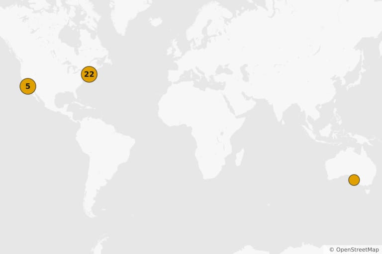 Map of the filming locations of Jaws (1975)