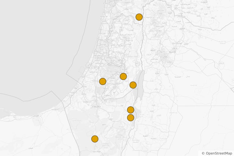 Mapa dos locais de filmagem de Jesus Cristo Superstar (1973)