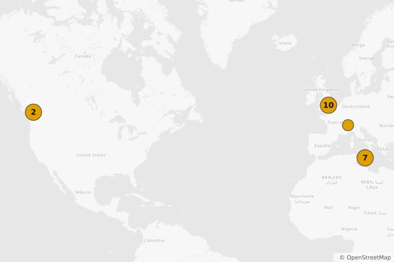 Mapa miejsc kręcenia filmu Jurassic World: Dominion (2022)