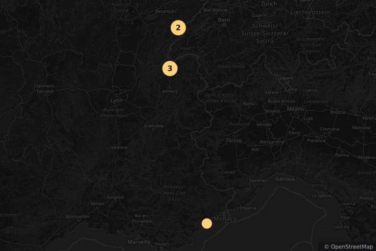 Carte des lieux de tournage de L'Adversaire (2002)