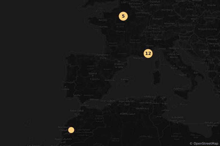 Kaart van de filmlocaties van L'Arnacœur (2010)