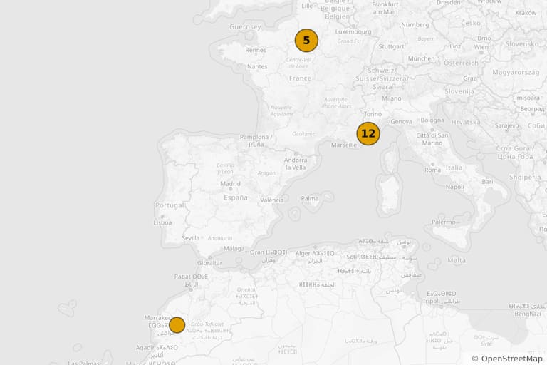 Kaart van de filmlocaties van L'Arnacœur (2010)