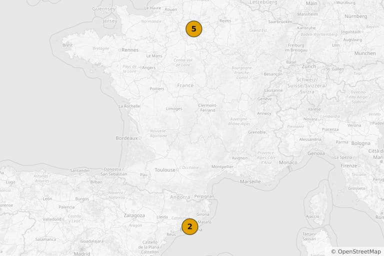 Map of the filming locations of The Spanish Apartment (2002)