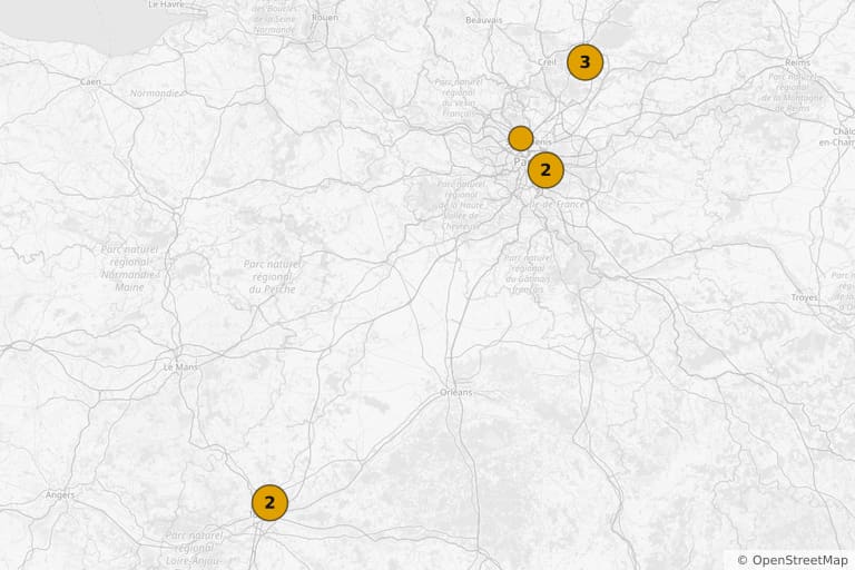 Mapa miejsc kręcenia filmu Piękna i Bestia (1946)