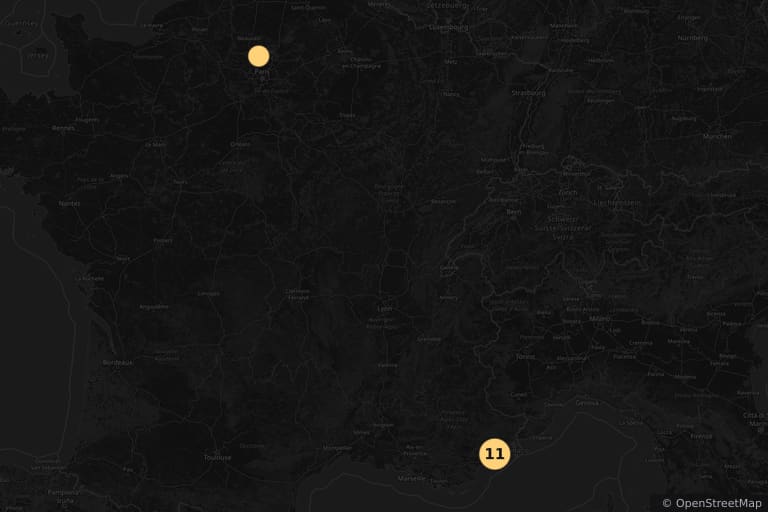 Mapa miejsc kręcenia filmu La Cité de la peur (1993)