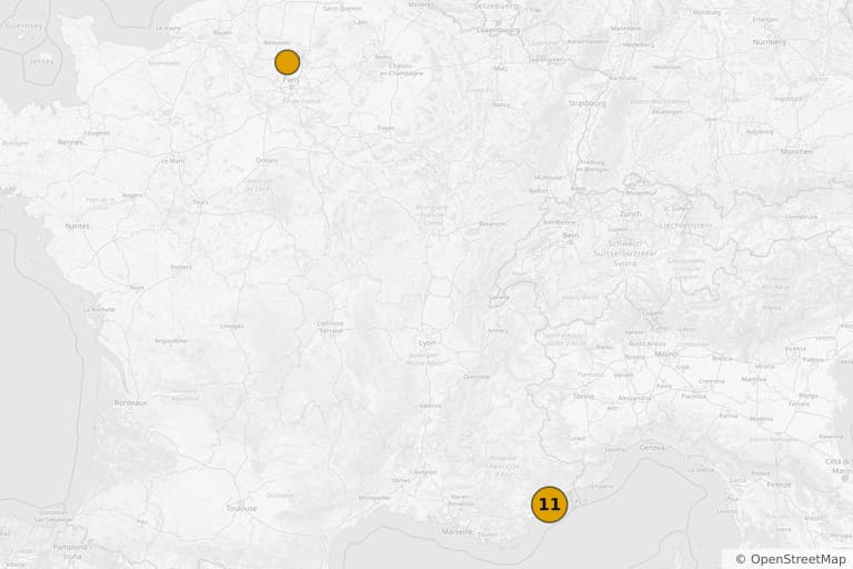 Mapa miejsc kręcenia filmu La Cité de la peur (1993)