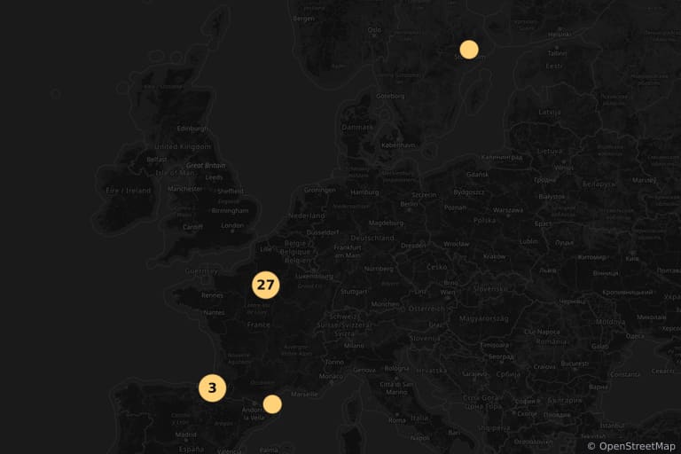 Mapa dos locais de filmagem de A Guerra Acabou (1966)