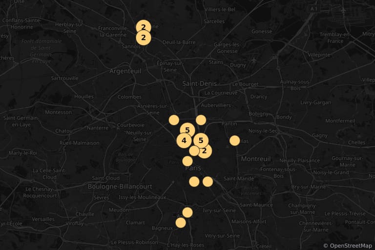 Mapa de los lugares de rodaje de Amelie (2001)