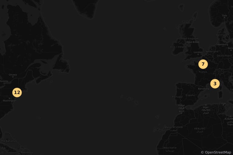 Map of the filming locations of The Gendarme in New York (1965)