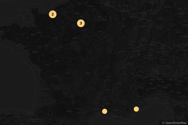 Mapa miejsc kręcenia filmu Le Gitan (1975)