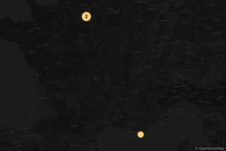 Mapa de los lugares de rodaje de Le Jeune Marié (1983)